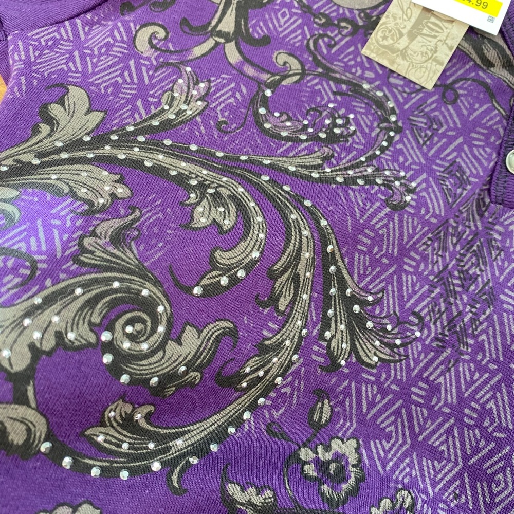 Purple Patterned Top - Picture 10 of 14